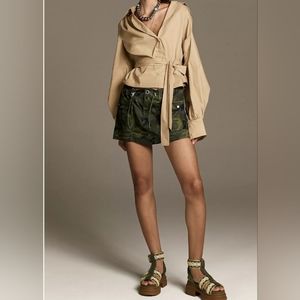 Anthropologie UGG Ashton Heritage Braid Suede Sandals Burnt Olive Women Sz 7.5
